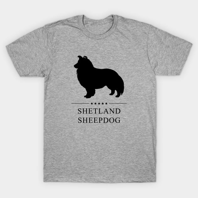 Shetland Sheepdog Black Silhouette T-Shirt by millersye